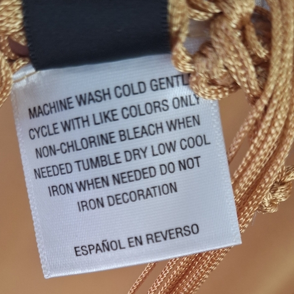 Style & Co. Women's Detachable Scarf Draped Rayon Fringed Blouse Plus Size XL - Picture 7 of 7